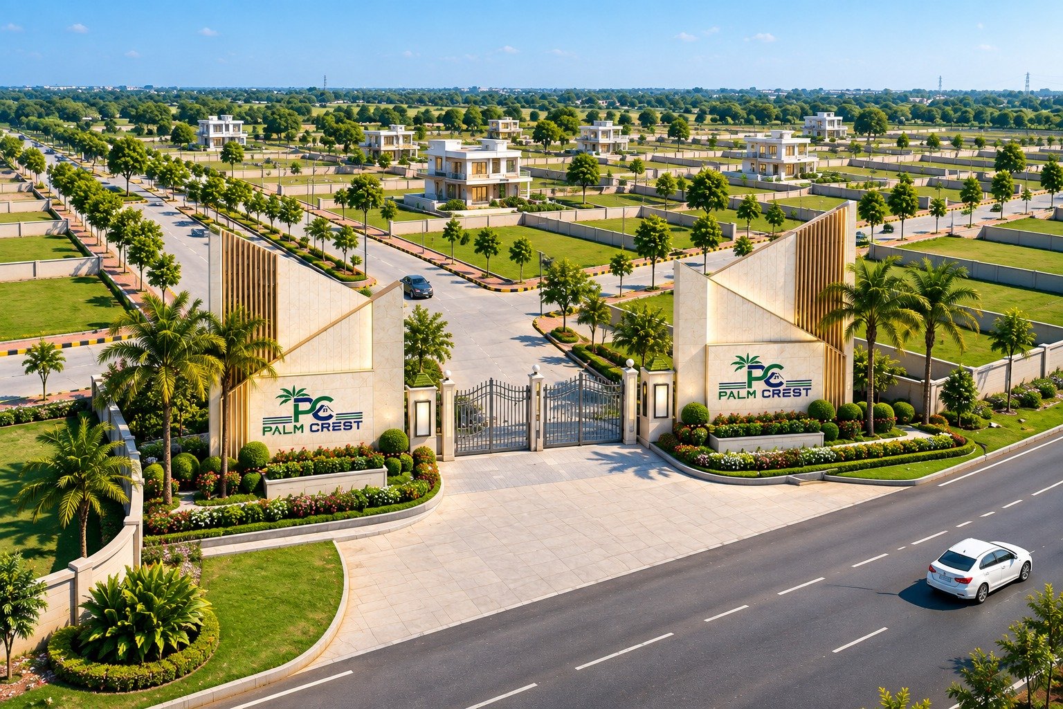 Palm Crest Entrance Gate