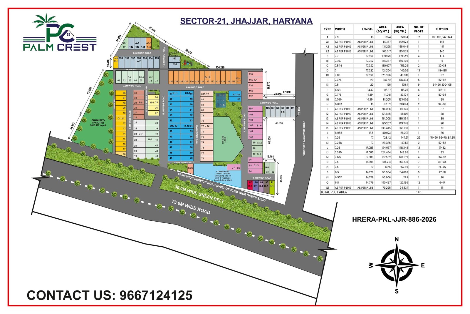 Palm Crest Site Plan